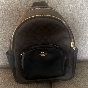Dark brown Coach backpack - like new condition- used twice